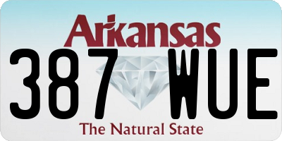 AR license plate 387WUE