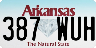 AR license plate 387WUH