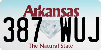 AR license plate 387WUJ