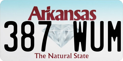 AR license plate 387WUM