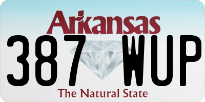 AR license plate 387WUP
