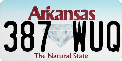 AR license plate 387WUQ