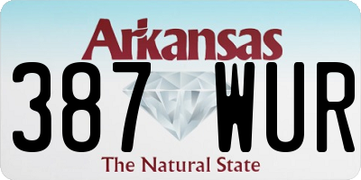 AR license plate 387WUR