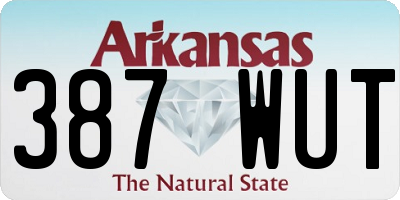 AR license plate 387WUT