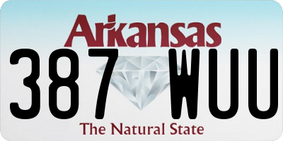AR license plate 387WUU