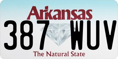 AR license plate 387WUV