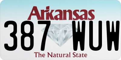 AR license plate 387WUW
