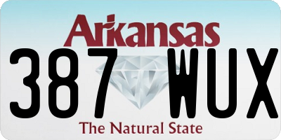AR license plate 387WUX