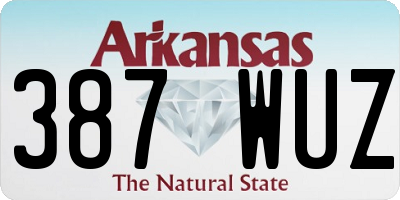 AR license plate 387WUZ