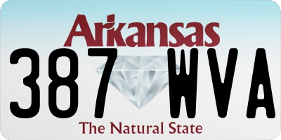 AR license plate 387WVA