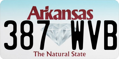 AR license plate 387WVB