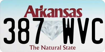AR license plate 387WVC