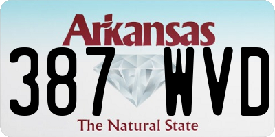 AR license plate 387WVD