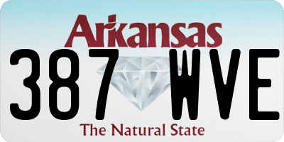 AR license plate 387WVE