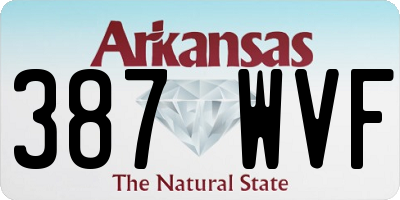 AR license plate 387WVF