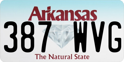 AR license plate 387WVG