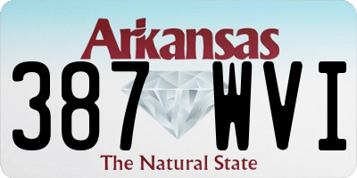 AR license plate 387WVI