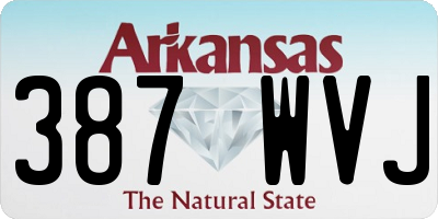 AR license plate 387WVJ