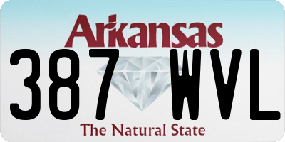AR license plate 387WVL