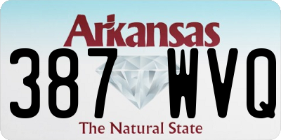 AR license plate 387WVQ