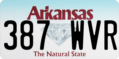AR license plate 387WVR