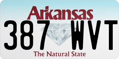 AR license plate 387WVT
