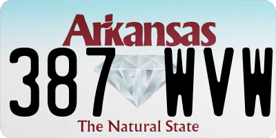 AR license plate 387WVW