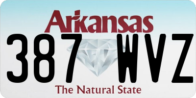 AR license plate 387WVZ
