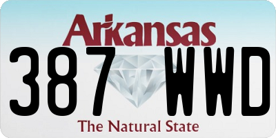 AR license plate 387WWD