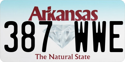 AR license plate 387WWE