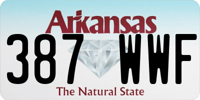 AR license plate 387WWF