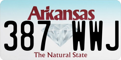 AR license plate 387WWJ