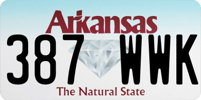 AR license plate 387WWK