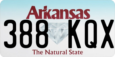 AR license plate 388KQX