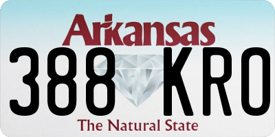 AR license plate 388KRO