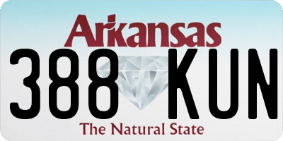 AR license plate 388KUN