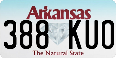 AR license plate 388KUO