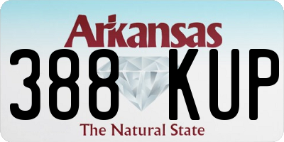 AR license plate 388KUP
