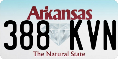 AR license plate 388KVN