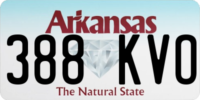AR license plate 388KVO