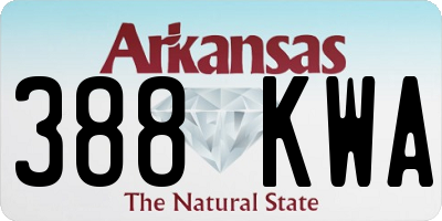 AR license plate 388KWA