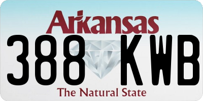 AR license plate 388KWB