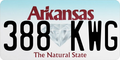 AR license plate 388KWG