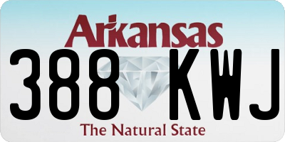 AR license plate 388KWJ