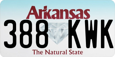 AR license plate 388KWK