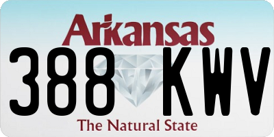 AR license plate 388KWV