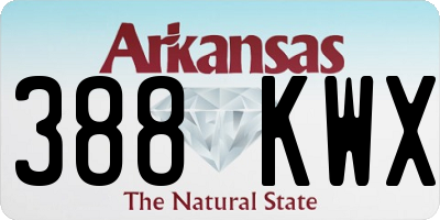 AR license plate 388KWX