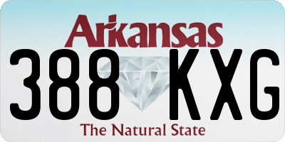 AR license plate 388KXG