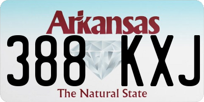 AR license plate 388KXJ