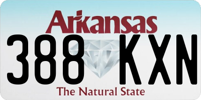 AR license plate 388KXN